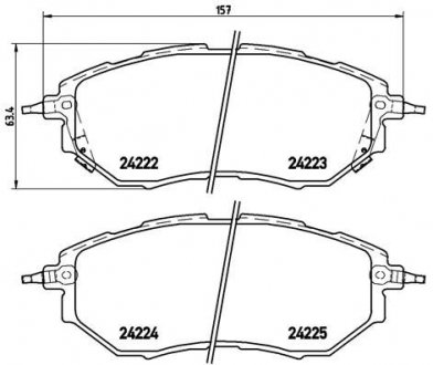 Тормозные колодки, тюнинг BREMBO P78017X (фото 1)