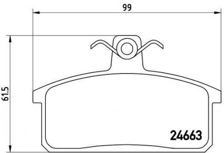 Тормозные колодки, дисковый тормоз (набор) BREMBO P79007