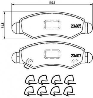 Гальмівні колодки, дискове гальмо (набір) BREMBO P79015