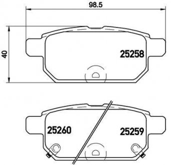 Колодки тормозные дисковые, к-кт. BREMBO P79029 (фото 1)