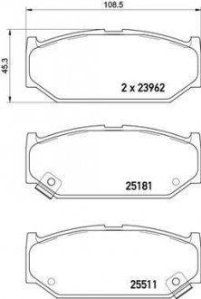 Дисковые тормозные колодки BREMBO P79031