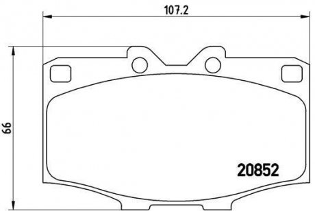 Гальмівні колодки, дискове гальмо (набір) BREMBO P83006