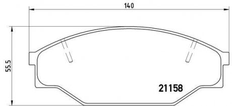 Тормозные колодки, дисковый тормоз (набор) BREMBO P83013 (фото 1)