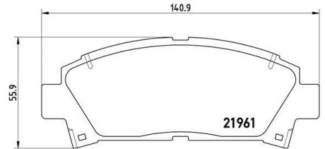 Гальмівні колодки, дискове гальмо (набір) BREMBO P83028