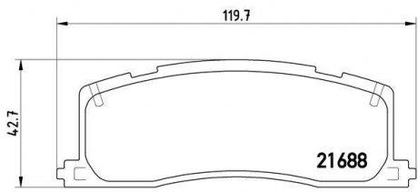 Гальмівні колодки, дискове гальмо (набір) BREMBO P83030