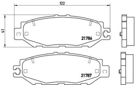 Тормозные колодки, дисковый тормоз (набор) BREMBO P83036 (фото 1)