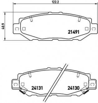 Гальмівні колодки, дискове гальмо (набір) BREMBO P83038