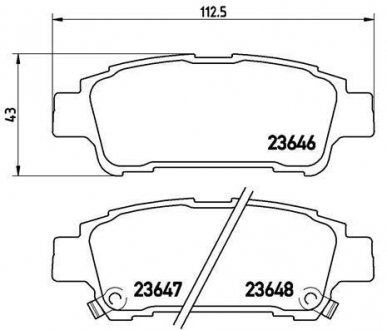 Гальмівні колодки, дискове гальмо (набір) BREMBO P83056