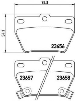 Гальмівні колодки, дискове гальмо (набір) BREMBO P83057