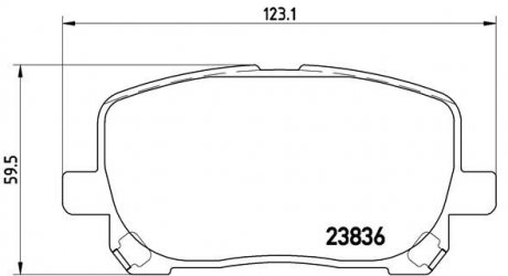 Тормозные колодки, дисковый тормоз (набор) BREMBO P83061 (фото 1)