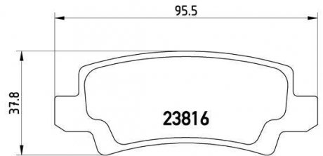 Гальмівні колодки, дискове гальмо (набір) BREMBO P83065