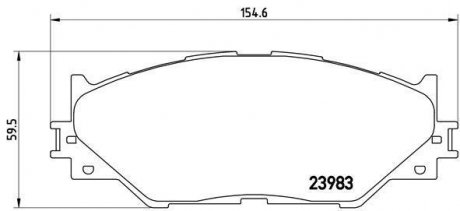 Тормозные колодки, дисковый тормоз (набор) BREMBO P83074