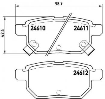 Тормозные колодки дисковые BREMBO P83 083