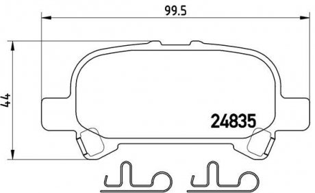 Гальмівні колодки, дискове гальмо (набір) BREMBO P83110