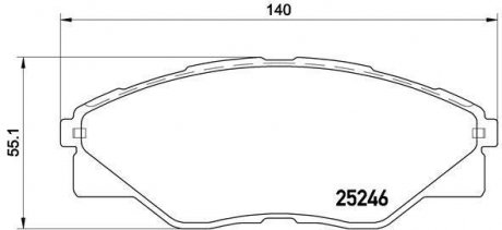 Колодки гальмівні дискові, к-кт. BREMBO P83137