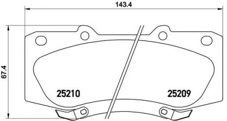 Колодки дисковые передние BREMBO P83140 (фото 1)