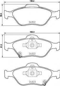 Гальмівні колодки (набір) BREMBO P83159