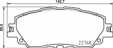 Комплект передних тормозных колодок. BREMBO P83172 (фото 1)