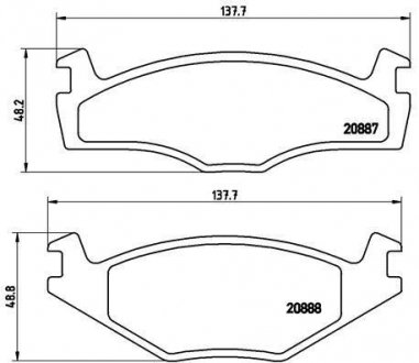 Гальмівні колодки, дискове гальмо (набір) BREMBO P85005