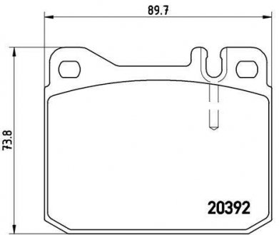 Тормозные колодки, дисковый тормоз (набор) BREMBO P85007 (фото 1)