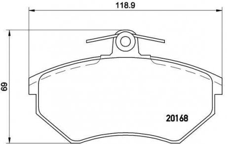 Тормозные колодки, дисковый тормоз (набор) BREMBO P85011