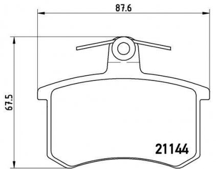 Тормозные колодки, дисковый тормоз (набор) BREMBO P85013 (фото 1)