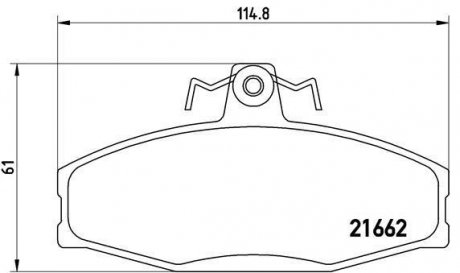 Тормозные колодки, дисковый тормоз (набор) BREMBO P85022