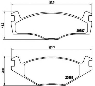 Гальмівні колодки, дискове гальмо (набір) BREMBO P85024