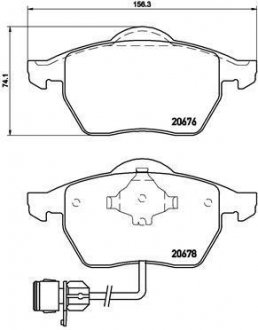 Тормозные колодки, дисковый тормоз (набор) BREMBO P85026 (фото 1)