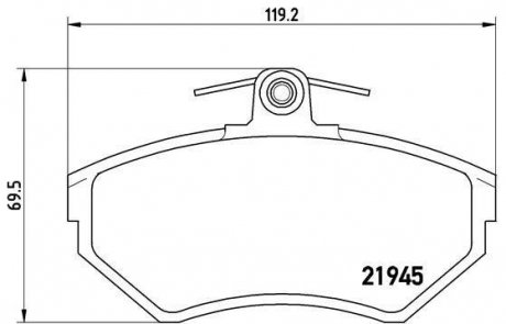 Гальмівні колодки, дискове гальмо (набір) BREMBO P85032