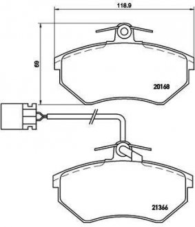 Тормозные колодки, дисковый тормоз (набор) BREMBO P85034