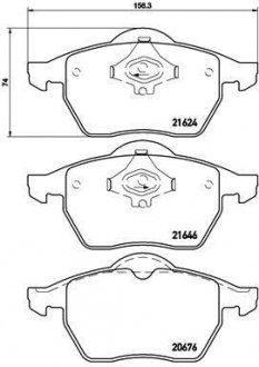 Гальмівні колодки, дискове гальмо (набір) BREMBO P85036 (фото 1)