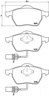 Тормозные колодки, дисковый тормоз (набор) BREMBO P85037 (фото 1)