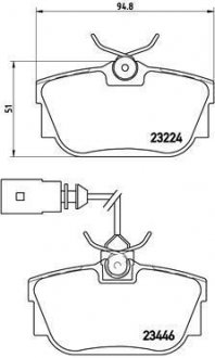 Гальмівні колодки, дискове гальмо (набір) BREMBO P85046