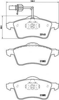 Гальмівні колодки, дискове гальмо (набір) BREMBO P85049