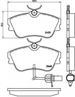 Тормозные колодки, дисковый тормоз (набор) BREMBO P85050 (фото 1)