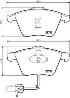 Гальмівні колодки, дискове гальмо (набір) BREMBO P85056 (фото 1)