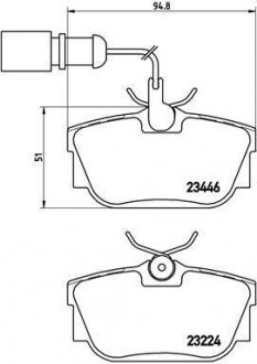 Тормозные колодки, дисковый тормоз (набор) BREMBO P85059 (фото 1)