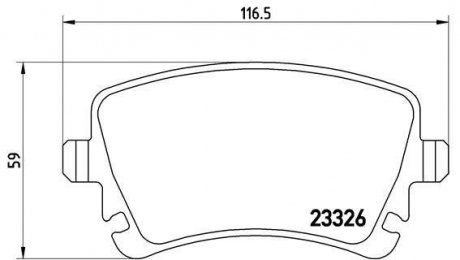 Гальмівні колодки, дискове гальмо (набір) BREMBO P85064 (фото 1)