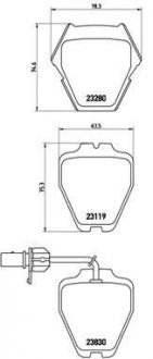 Тормозные колодки, дисковый тормоз (набор) BREMBO P85067