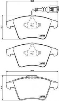 Гальмівні колодки, дискове гальмо (набір) BREMBO P85082 (фото 1)