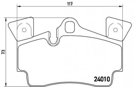 Тормозные колодки, дисковый тормоз (набор) BREMBO P85088 (фото 1)