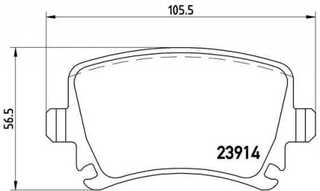 Гальмівні колодки, дискове гальмо (набір) BREMBO P85095 (фото 1)