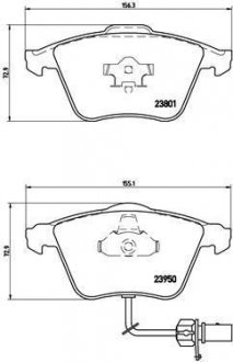 Тормозные колодки, дисковый тормоз (набор) BREMBO P85097 (фото 1)