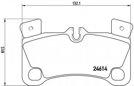 Тормозные колодки, дисковый тормоз (набор) BREMBO P85103 (фото 1)