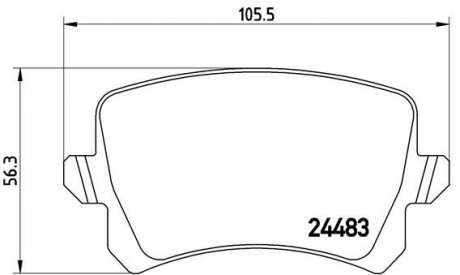 Гальмівні колодки, дискове гальмо (набір) BREMBO P85108 (фото 1)