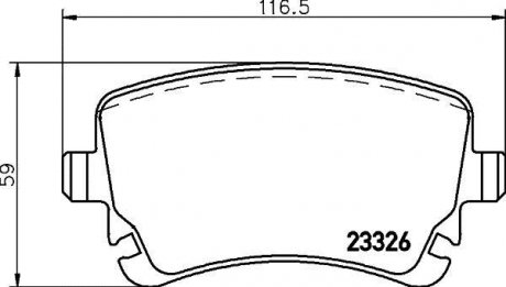 Комплект тормозных колодок BREMBO P85143 (фото 1)