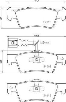 ГАЛЬМІВНІ КОЛОДКИ ДИСКОВІ BREMBO P85 163