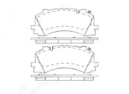 ГАЛЬМІВНІ КОЛОДКИ ДИСКОВІ BREMBO P85 170 (фото 1)