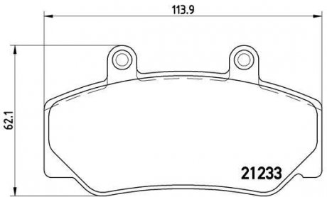 Тормозные колодки, дисковый тормоз (набор) BREMBO P86006 (фото 1)